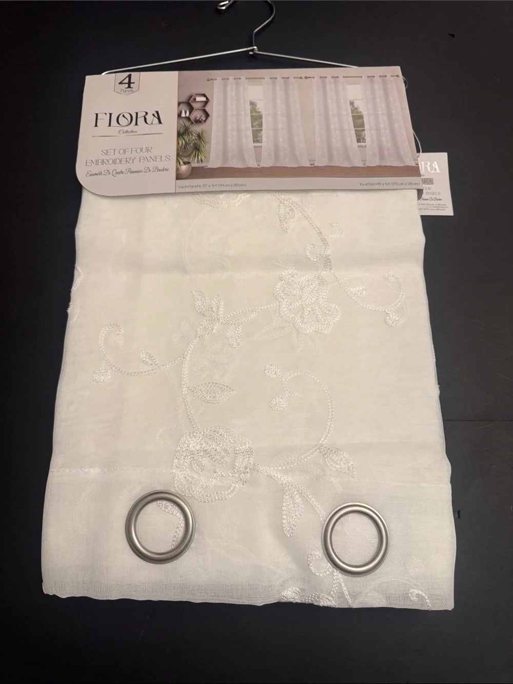 FLORA Collection Set Of Four Embroidery Panels - 37